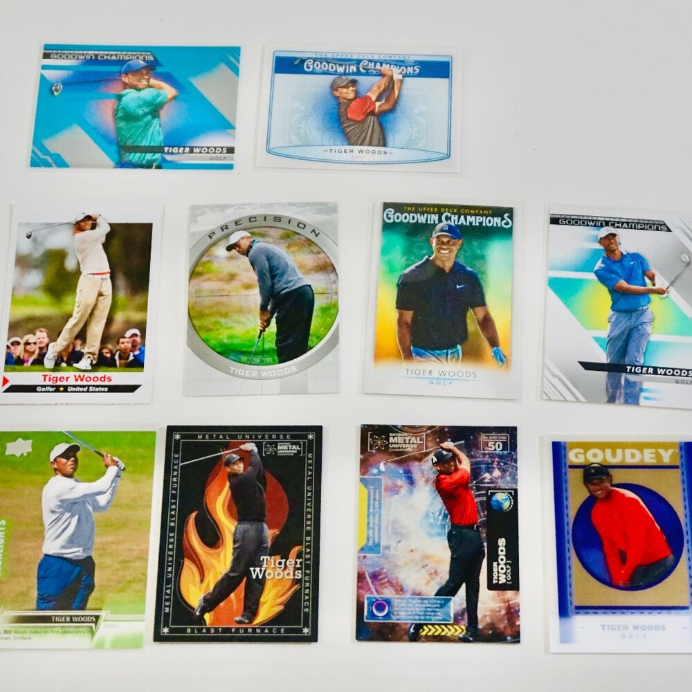 10x Tiger Woods Card Lot SI For Kids 3D SP & More $